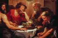 Zeus y Hermes con Filemn y Baucis
